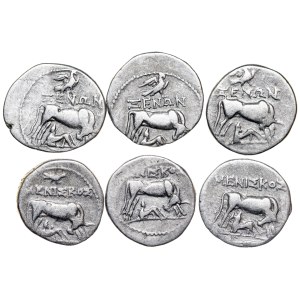 Greece - Illyria, Apollonia, Drachm ca. 229 BC - LOT - 6 pcs