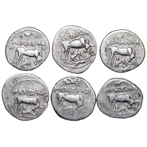Greece - Illyria, Apollonia, Drachm ca. 229 BC - LOT - 6 pcs