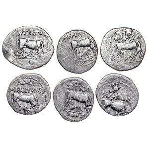 Greece - Illyria, Apollonia, Drachm ca. 229 BC - LOT - 6 pcs