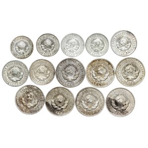 Russia - Silver Coin LOT - 14 pcs