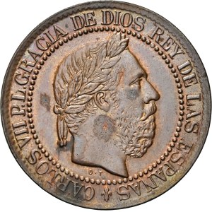 Spain - Pretender Carlos VII, 1872-1876. 10 Centimos 1875