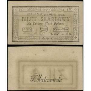 Poland, 4 Polish zloty, 4.09.1794, 2-B