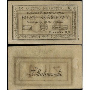 Polska, 4 złote polskie, 4.09.1794, 2-D