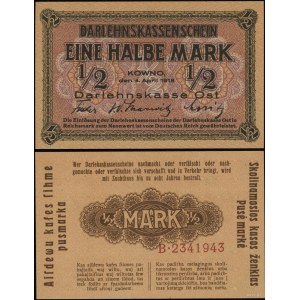 Poland, 1/2 mark, 4.04.1918, Kaunas, B