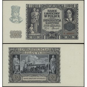 Polonia, 20 zloty, 1.03.1940, K