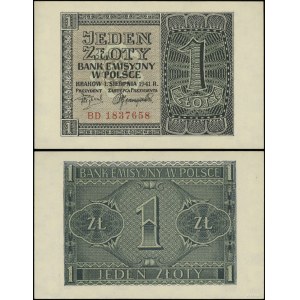 Poland, 1 zloty, 1.08.1941, BD