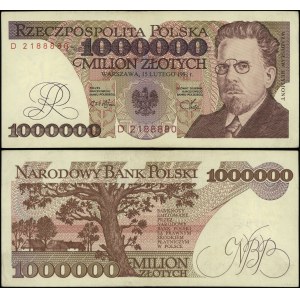 Polonia, 1.000.000 zloty, 15.02.1991, D