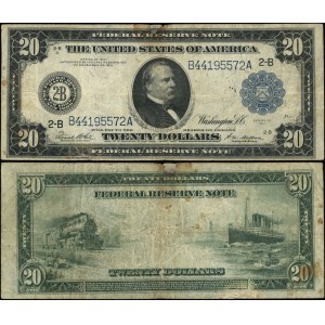 Stany Zjednoczone Ameryki (USA), Federal Reserve Note - New York, 20 dolarów, 1914
