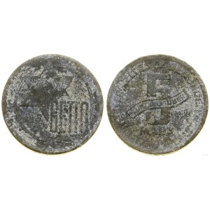 Poland, 5 marks, 1943, Lodz