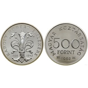 Hungary, 500 forints, 1992