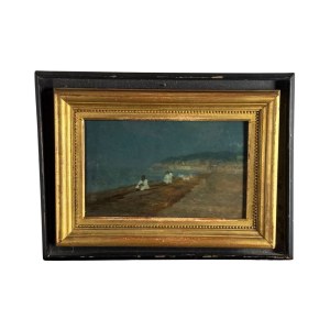 De Nittis, Seascape with figures