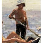 ANONIMO, Male figures in a boat