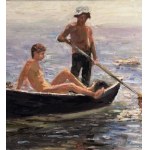 ANONIMO, Male figures in a boat
