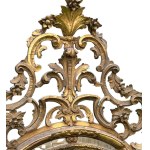 Gilded and carved wooden mirror