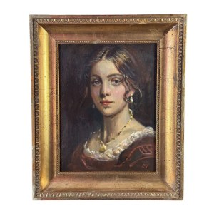 SIGNATURE NON IDENTIFIÉE, Portrait de femme