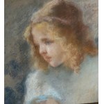 SIGNATURE NON IDENTIFIÉE, Portrait d'une jeune femme