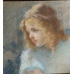 SIGNATURE NON IDENTIFIÉE, Portrait d'une jeune femme