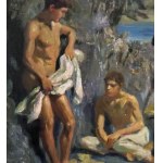 ANONIMO, personnages masculins au bord de la mer
