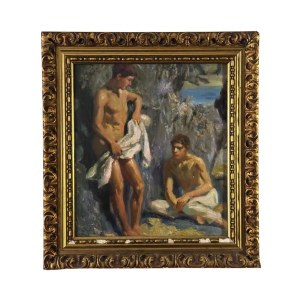 ANONIMO, personnages masculins au bord de la mer