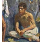 ANONIMO, personnages masculins au bord de la mer