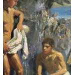 ANONIMO, personnages masculins au bord de la mer