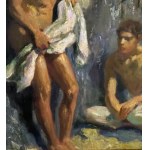 ANONIMO, personnages masculins au bord de la mer