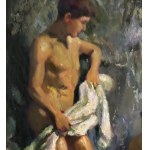 ANONIMO, personnages masculins au bord de la mer