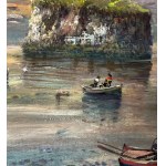 UNIDENTIFIED SIGNATURE, View of Ischia with boats and fishermen