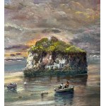 UNIDENTIFIED SIGNATURE, View of Ischia with boats and fishermen
