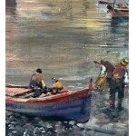UNIDENTIFIED SIGNATURE, View of Ischia with boats and fishermen