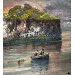 UNIDENTIFIED SIGNATURE, View of Ischia with boats and fishermen