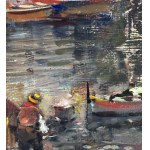 UNIDENTIFIED SIGNATURE, View of Ischia with boats and fishermen