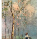 Giuseppe Palizzi, Landscape with peasant girl - Giuseppe Palizzi