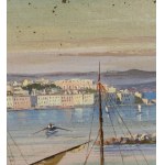 R.KOESTER, Ansicht von Neapel mit Booten und Fischern - R.KOESTER