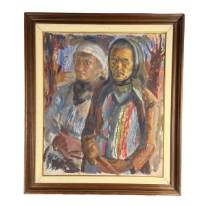 ANONIMO, Two female figures in peasant attire