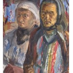 ANONIMO, Two female figures in peasant attire
