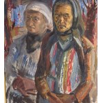 ANONIMO, Two female figures in peasant attire
