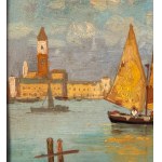 ANONIMO, Seascape with sailboats