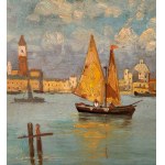 ANONIMO, Seascape with sailboats