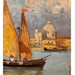 ANONIMO, Seascape with sailboats