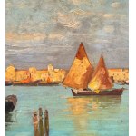 ANONIMO, Seascape with sailboats