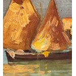 ANONIMO, Seascape with sailboats