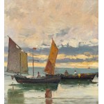 ANONIMO, Seascape with sailboats