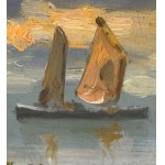 ANONIMO, Seascape with sailboats