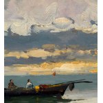 ANONIMO, Seascape with sailboats