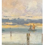 ANONIMO, Seascape with sailboats