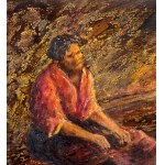 UNIDENTIFIED SIGNATURE, Seated Woman in the Fields