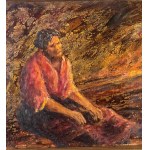 UNIDENTIFIED SIGNATURE, Seated Woman in the Fields