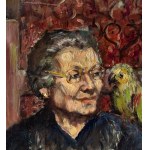 ANONIMO, Portrait of a woman with a parrot