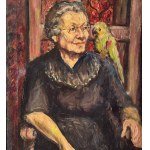 ANONIMO, Portrait of a woman with a parrot